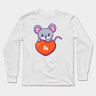 Cute rat love Long Sleeve T-Shirt